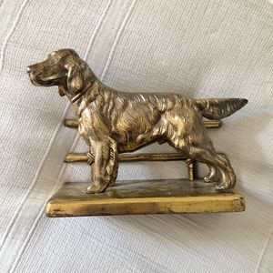 Vintage Brass Dog Doorstop